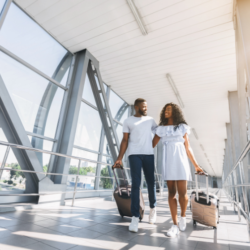 Couple Travel Airport